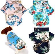 🌴 hawaiian pet dog t shirts with coconut tree print - perfect apparel for small to medium pets (xx-large, 4-piece set) логотип