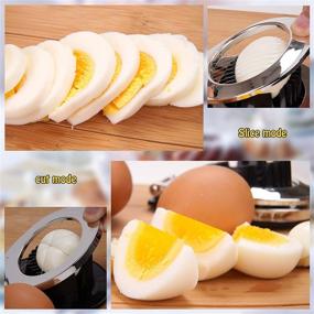 img 1 attached to 🥚 Efficient Egg Slicer: Stainless Steel Wire Cutter for Hard Boiled Eggs & Fruits - 2 Slicing Styles