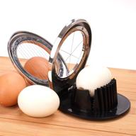 🥚 efficient egg slicer: stainless steel wire cutter for hard boiled eggs & fruits - 2 slicing styles logo