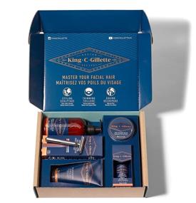 img 2 attached to 🧔 Ultimate Beard Care Gift Set by King C. Gillette: Double Edge Safety Razor, Beard & Face Wash, Oil, Balm & Shave Gel