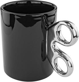 img 2 attached to Unique Scissors Handle Coffee Mug - 11oz, Perfect for Barbers, Hairdressers, and Arts & Crafts Lovers - Tea Cup Gift by Fairly Odd Novelties