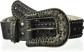 img 1 attached to 👗 Stylish Women's Tone Bling Center Belt by Nocona Belt Co.: Enhance Your Outfit with Elegance