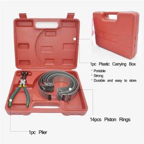 img 3 attached to 🚗 JIANEEXSQ Car Engine Piston Ring Compressor Set with Auto Piston Compressor, Pliers, and Repair Tools Kit