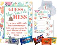 🍼 sweet mess diaper candy guessing game: perfect for coed baby showers, gender reveals & sprinkles! logo