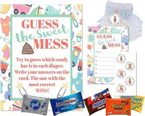 img 4 attached to 🍼 Sweet Mess Diaper Candy Guessing Game: Perfect for Coed Baby Showers, Gender Reveals & Sprinkles!