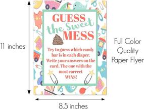 img 3 attached to 🍼 Sweet Mess Diaper Candy Guessing Game: Perfect for Coed Baby Showers, Gender Reveals & Sprinkles!