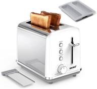 🍞 lionorm 900w toaster: 2 slice with 6 browning settings, extra wide slots, dustproof cover, bagel/defrost/reheat/cancel function, removable crumb tray логотип