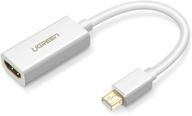 🔌 ugreen мини адаптер displayport к hdmi - мини dp male к hdmi female - адаптер thunderbolt 2.0 к hdmi для apple macbook pro, macbook air, microsoft surface pro 4/3, google chromebook - белый логотип