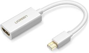 img 4 attached to 🔌 UGREEN Мини адаптер DisplayPort к HDMI - Мини DP Male к HDMI Female - Адаптер Thunderbolt 2.0 к HDMI для Apple MacBook Pro, MacBook Air, Microsoft Surface Pro 4/3, Google Chromebook - Белый