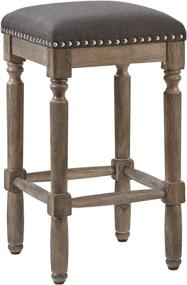 img 2 attached to Ball Cast Barstool Upholstered Weathered Furniture