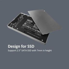 img 2 attached to 💿 Vantec 2.5" SATA SSD to USB 3.1 Gen 2 Type C Enclosure - Pocket Size, Silver