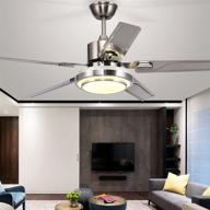 💨 modern quiet fan light with led and remote control - 48-in stainless steel ceiling fan логотип