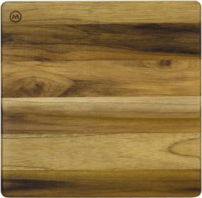 img 2 attached to 🔪 Exquisite End Grain Teak Chop Block: Madeira Mario Batali M-09 in Medium Size