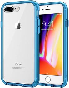 img 4 attached to 📱 JETech iPhone 8 Plus and iPhone 7 Plus Case, 5.5-Inch Shock-Absorption Bumper Cover, Clear Anti-Scratch Back, Blue