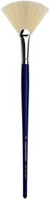 img 2 attached to 🖌️ da Vinci Varnish & Priming Series 403 Fan Blender Brush: Double Thick Extra Short Hog Bristle, Size 12