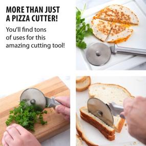 img 3 attached to 🍕 Rada Cutlery 3 Inch Stainless Steel Pizza Cutter with Aluminum Wheel: Made in the USA with Silver Handle