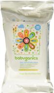 👶 babyganics fragrance-free face, hand & baby wipes - 40 count logo