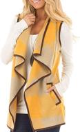 π§₯ mafulus womens plaid sleeveless lapel open front cardigan sherpa jacket with pockets - stylish vest option logo