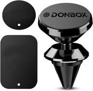 держатель для телефона donbox magnetic car mount - надежный док-станция для сотового телефона с мощным магнитом для воздушного вентиля - 360° вращения - совместим с iphone se 12 11 pro x xr xs max, samsung galaxy s20 note20 и всеми другими телефонами. логотип