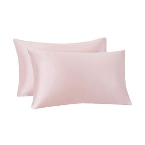 img 4 attached to 🛏️ Blush Satin Pillowcases for Hair and Skin - Pack of 2, Envelope Closure - Amazon Basics - Standard