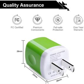 img 2 attached to 🔌 Versatile USB Wall Charger for iPhone & Samsung - NonoUV 4Pack 1Amp Single Port Charging Cube with USB Block - Compatible with iPhone SE, 11 Pro, XR, XS, X, 8, 7, 6s Plus, iPad & Samsung Galaxy S20, S10