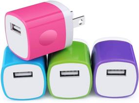 img 4 attached to 🔌 Versatile USB Wall Charger for iPhone & Samsung - NonoUV 4Pack 1Amp Single Port Charging Cube with USB Block - Compatible with iPhone SE, 11 Pro, XR, XS, X, 8, 7, 6s Plus, iPad & Samsung Galaxy S20, S10