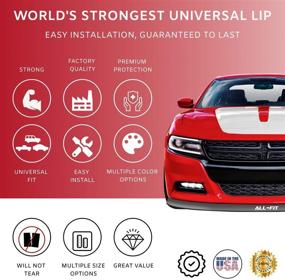 img 3 attached to All-Fit Automotive 2.5 Inch Universal Bumper Lip Splitter Kit - Ultimate Chin Spoiler Protector for Front and Rear Bumpers - Enhance and Safeguard Your Lower Bumper for a Sleek Dropped Look - Universal Fit