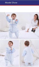 img 3 attached to 👶 OuYun Baby Early Walker Sleeping Bag: Feet Detachable Sleeve Wearable Blanket for Spring & Autumn