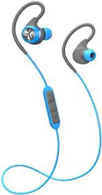 img 3 attached to 🎧 JLab Audio Epic2 Bluetooth 4.0 беспроводные спортивные наушники - Гарантированный фитнес с водонепроницаемым рейтингом IPX5, пропусков в звуке, время воспроизведения 12 часов, сине-серый