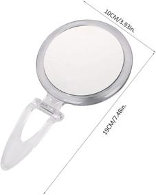 img 1 attached to 🔍 20X Magnifying Mirror: Folding Dual-Sided Makeup Mirror for Precise Application, Tweezing, and Blemish Removal - 4 Inches - Silver