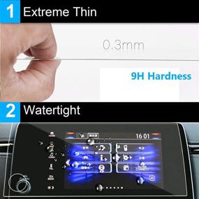 img 2 attached to 📱 Защитная пленка TTCR-II из закаленного стекла для навигационного дисплея Honda CRV EX EX-L Touring 7 дюймов [2017-2021], защитная пленка для сенсорного экрана консоли с диагональю 7 дюймов и пленка защиты экрана развлекательной системы GPS