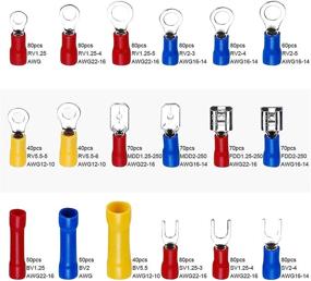 img 2 attached to 🔌 Eagles 1200Pcs Assorted Crimp Terminals, Wire Connectors, Mixed Assorted Lug Kit, Spade Ring Set for Automotive, Electrical Wirings, LED Lighting, Home DIYer (Red/Blue/Yellow Colors) - High-Quality Assortment for Efficient Electrical Connections