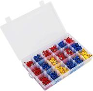🔌 eagles 1200pcs assorted crimp terminals, wire connectors, mixed assorted lug kit, spade ring set for automotive, electrical wirings, led lighting, home diyer (red/blue/yellow colors) - high-quality assortment for efficient electrical connections logo