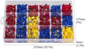 img 3 attached to 🔌 Eagles 1200Pcs Assorted Crimp Terminals, Wire Connectors, Mixed Assorted Lug Kit, Spade Ring Set for Automotive, Electrical Wirings, LED Lighting, Home DIYer (Red/Blue/Yellow Colors) - High-Quality Assortment for Efficient Electrical Connections
