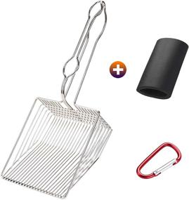 img 4 attached to 🐱 Ownpets Non-Stick Cat Litter Scoop: Durable Metal Scraper with Deep Shovel & Comfy Foam Handle - Fast Sifting & Instant Cleaning