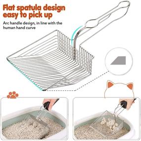 img 2 attached to 🐱 Ownpets Non-Stick Cat Litter Scoop: Durable Metal Scraper with Deep Shovel & Comfy Foam Handle - Fast Sifting & Instant Cleaning