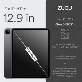 img 1 attached to ZUGU Case for 2021 iPad Pro 12.9 inch Gen 5 - Slim Protective Case - Apple Pencil Wireless Charging - Magnetic Stand & Sleep/Wake Cover (Fits A2378, A2379, A2461, A2462) - Cognac Brown