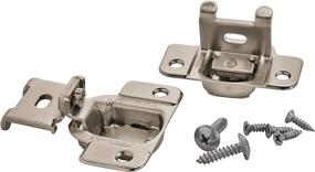 img 4 attached to 🔒 Amerock Nickel Concealed Cabinet Hinge, 1/2 inch Overlay, 13mm, 2 Pack, Self-Closing Door Hinge