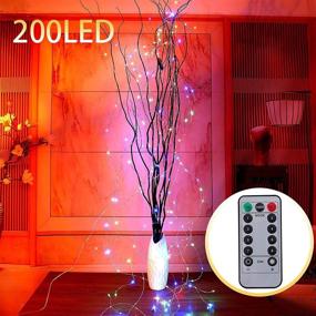 img 3 attached to Oluote String Fairy Lights: 8 Modes, 200 LEDs, Waterproof, Battery Operated Cascading Waterfall Lights for Outdoor & Indoor, Holiday Party Decoration