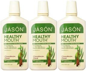 img 2 attached to 🌿 Jason Cinnamon Clove Healthy Mouthwash, 16 Ounce (Pack of 3) - Fresh Breath and Tartar Control