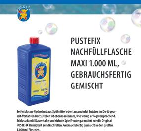 img 2 attached to 🪁 HQ Kites and Designs 505420 Pustefix Refill Bottle - 1000ml