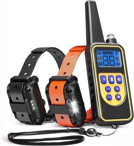 img 4 attached to 🐶 iSPECLE Dog Training Collar: Rechargeable 2600ft Remote Waterproof Shock Collar for Medium to Large Breeds with 4 Training Modes