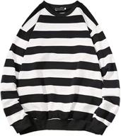 👕 lightweight striped crewneck pullover sweatshirt for men - tops, clothing logo