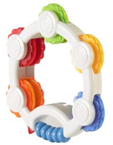 img 2 attached to 🎵 Fisher-Price Shake 'n Beats Tambourine Baby Rattle Toy: Fun-filled Musical Stimulation for Infants