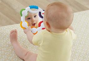 img 3 attached to 🎵 Fisher-Price Shake 'n Beats Tambourine Baby Rattle Toy: Fun-filled Musical Stimulation for Infants