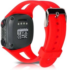 img 3 attached to 🔴 Красный силиконовый ремешок kwmobile для замены на часы Garmin Forerunner 10/15 - совместимый ремешок