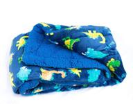 изысканный домашний плед для детей soft & warm sherpa baby toddler boy sherpa blanket - темно-синий ковбойский динозавр jurassic park printed borrego: покрывало для детской коляски или кроватки размером 40x50 - динозавр нэви: лучший выбор для уюта и стильного комфорта ребенка логотип