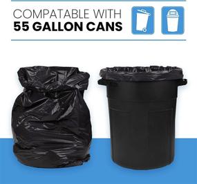 img 2 attached to 🗑️ ToughBag 55 Gallon Trash Bags: Large Industrial Black Bags (50 COUNT) - Made in USA