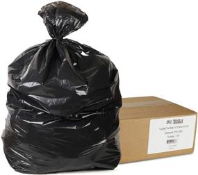 img 4 attached to 🗑️ ToughBag 55 Gallon Trash Bags: Large Industrial Black Bags (50 COUNT) - Made in USA