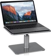 mount-it! adjustable height laptop stand for macbook pro - ergonomic desk riser for 11-15 inch laptops & 24-32 inch monitors logo
